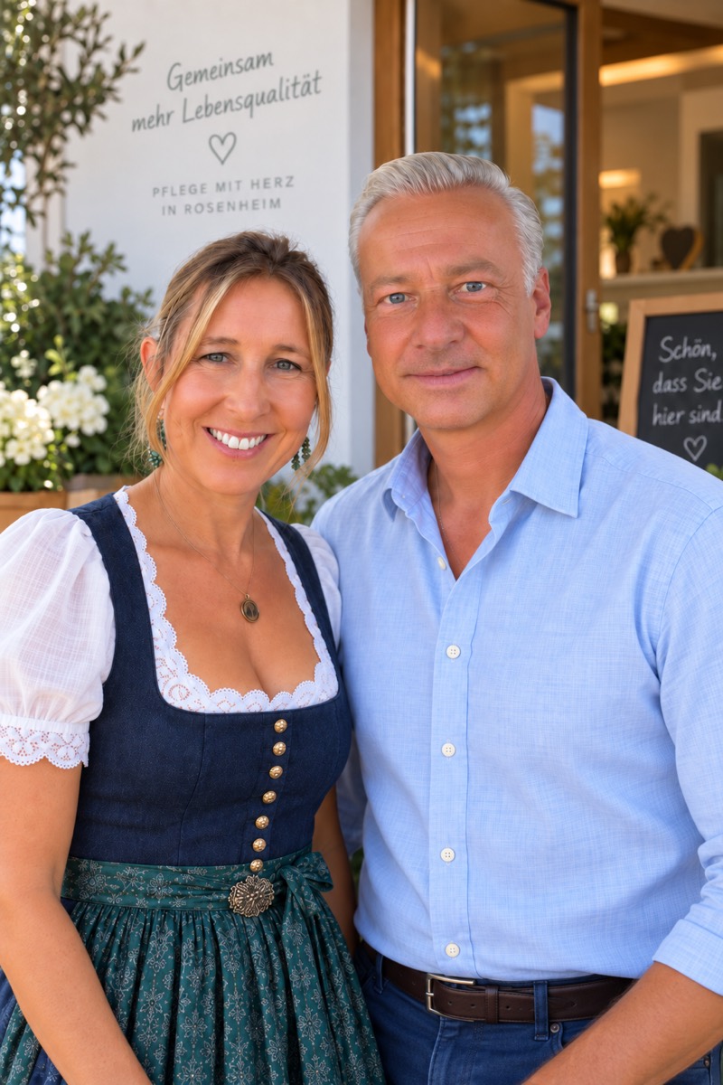 René und Sylvia Knödel vor dem Eingang
